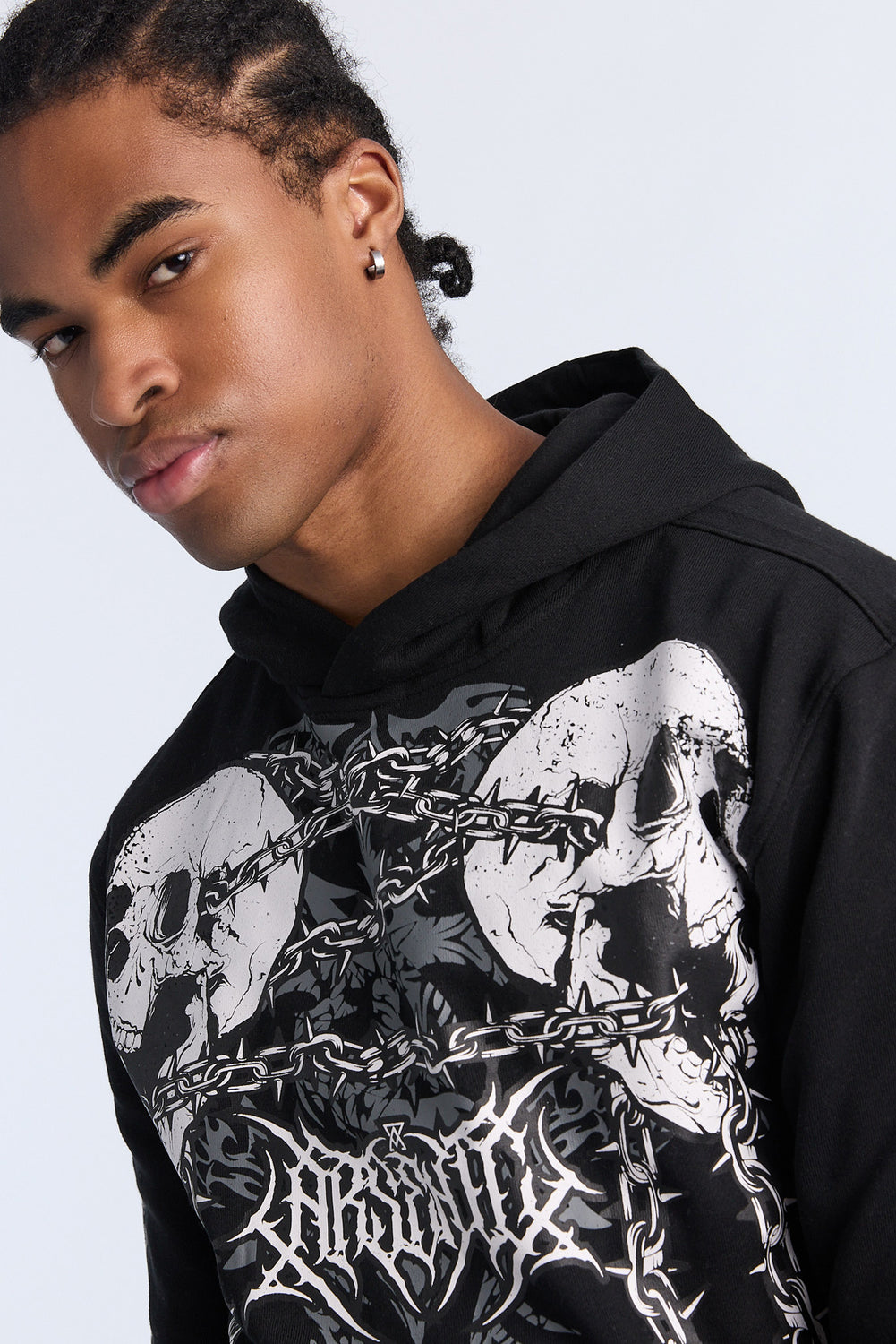 Arsenic Mens Skulls & Chains Graphic Hoodie Arsenic Mens Skulls & Chains Graphic Hoodie