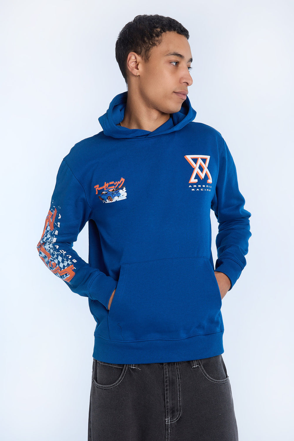Arsenic Mens Racing Graphic Hoodie Arsenic Mens Racing Graphic Hoodie