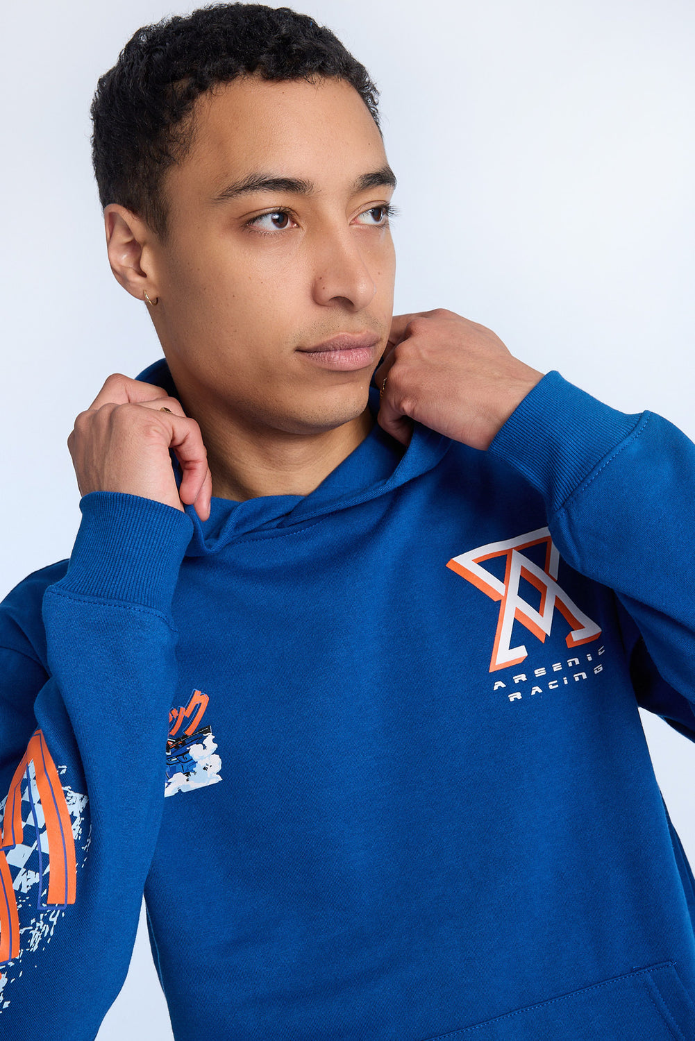 Arsenic Mens Racing Graphic Hoodie Arsenic Mens Racing Graphic Hoodie
