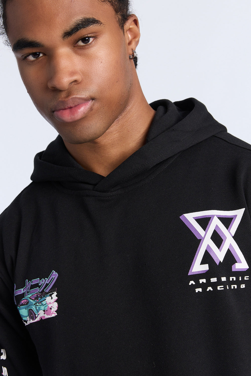 Arsenic Mens Racing Graphic Hoodie Arsenic Mens Racing Graphic Hoodie
