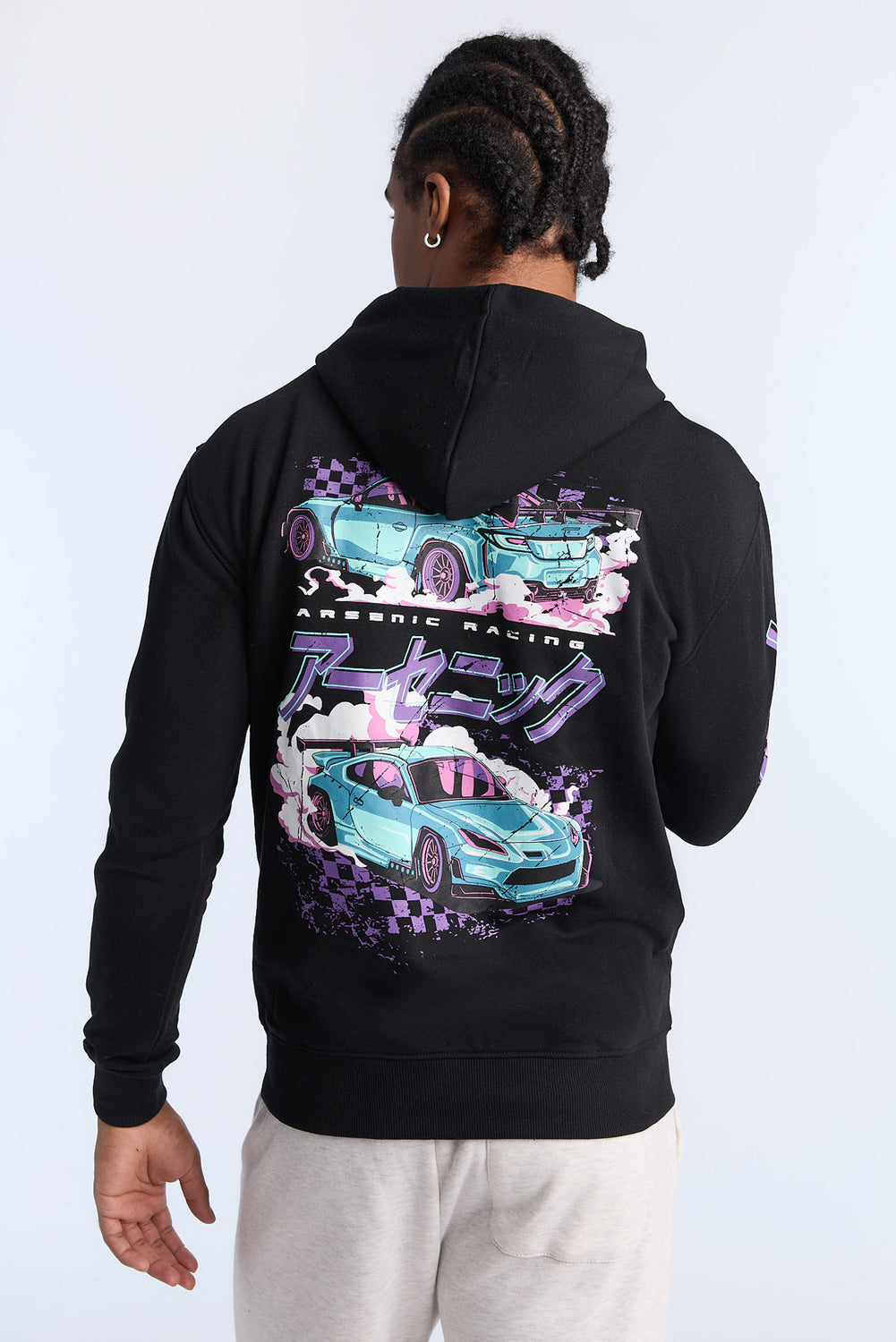 Arsenic Mens Racing Graphic Hoodie Arsenic Mens Racing Graphic Hoodie