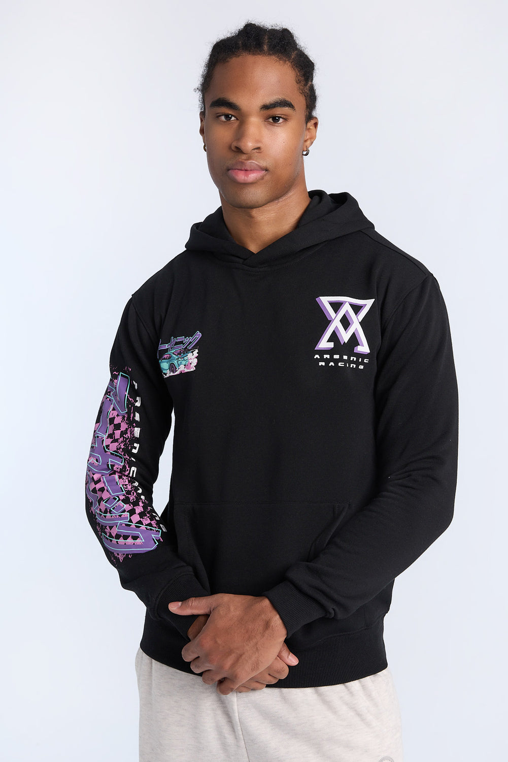 Arsenic Mens Racing Graphic Hoodie Arsenic Mens Racing Graphic Hoodie