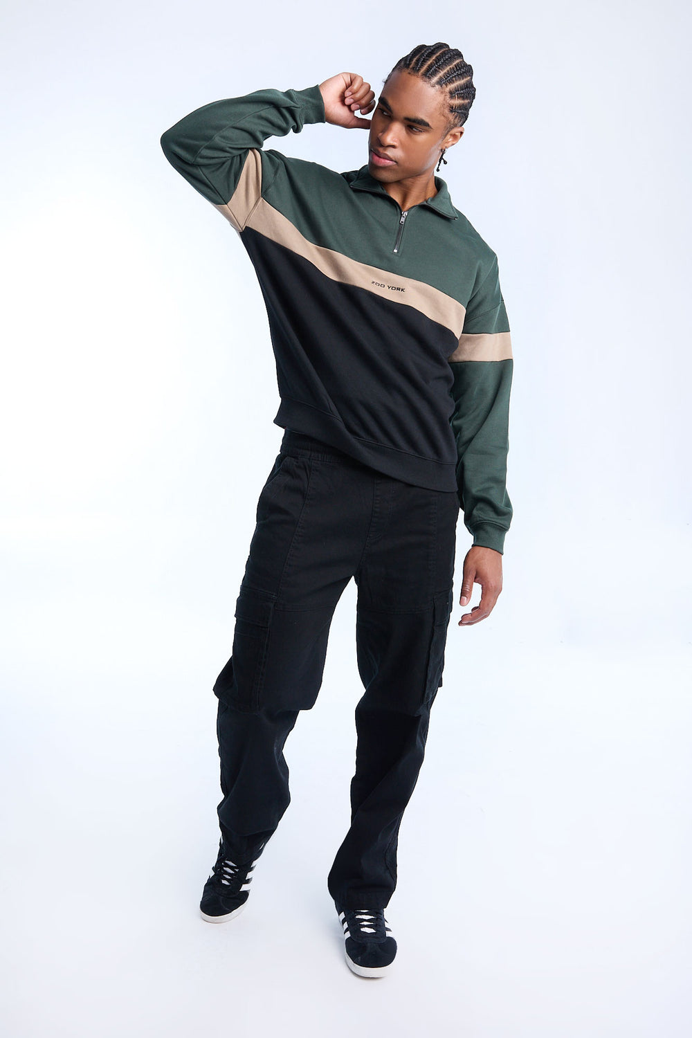 Zoo York Mens 1/4 Zip Sweatshirt Zoo York Mens 1/4 Zip Sweatshirt