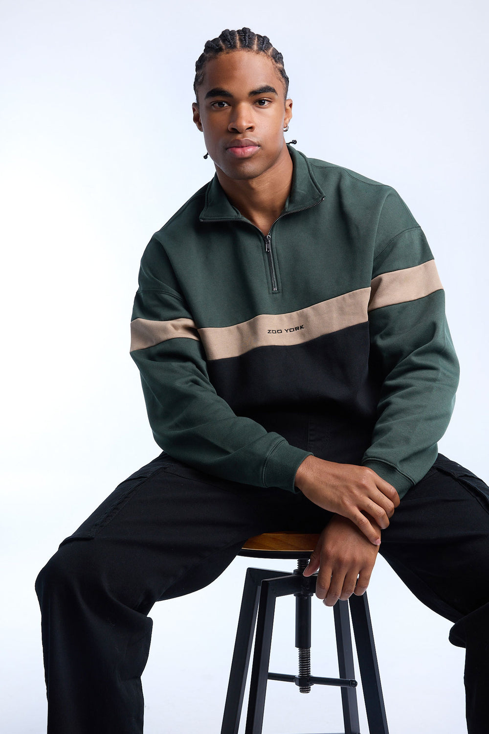 Zoo York Mens 1/4 Zip Sweatshirt Zoo York Mens 1/4 Zip Sweatshirt