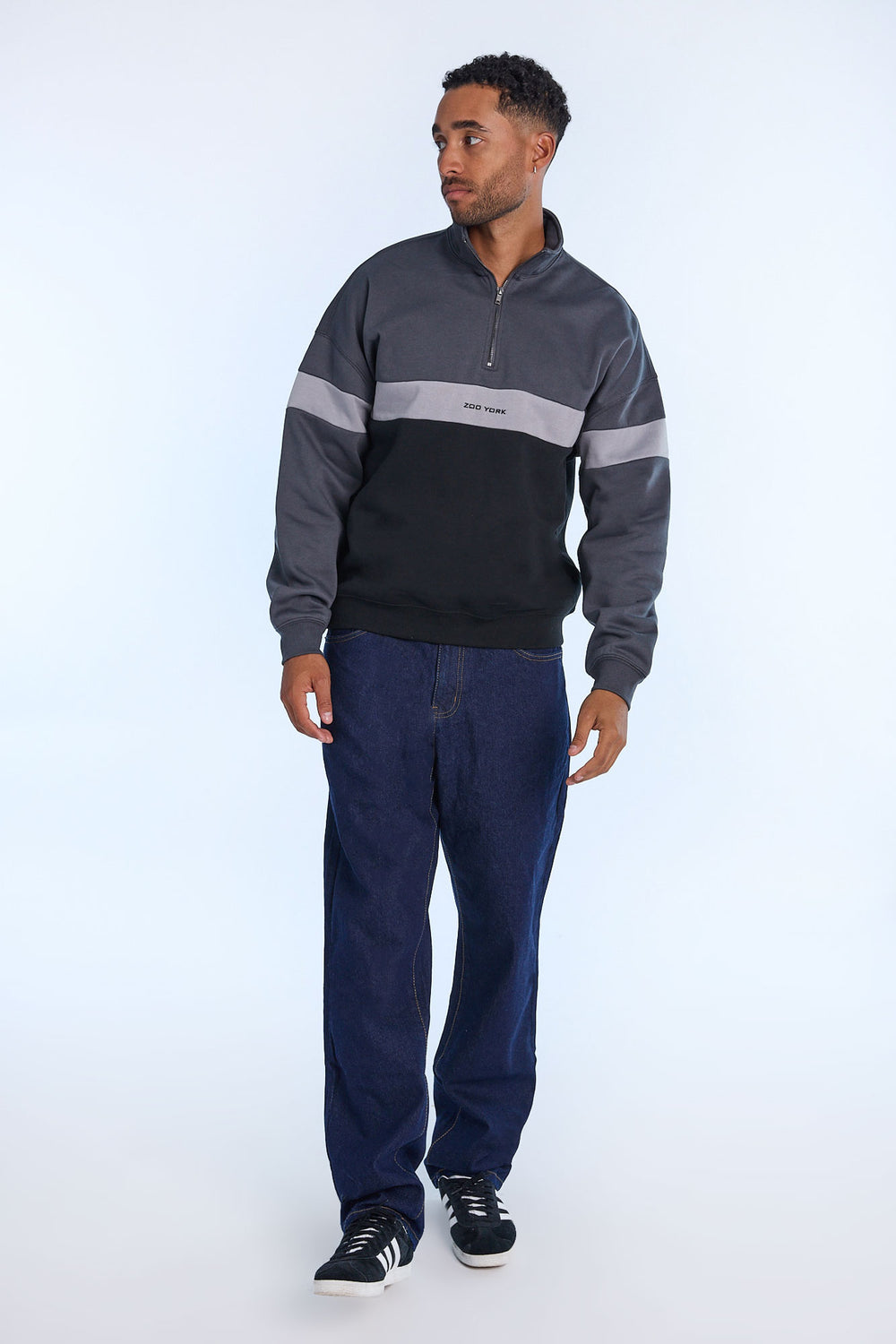Zoo York Mens 1/4 Zip Sweatshirt Zoo York Mens 1/4 Zip Sweatshirt