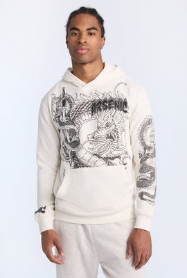 Arsenic Mens Dragon Graphic Hoodie