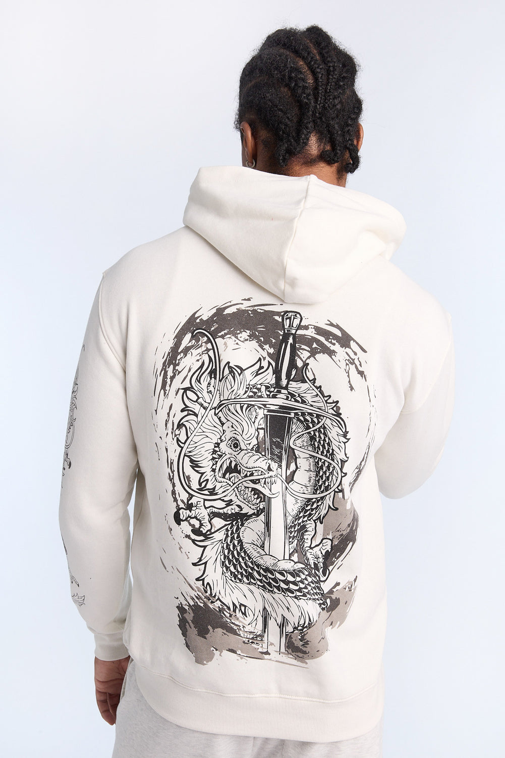 Arsenic Mens Dragon Graphic Hoodie Arsenic Mens Dragon Graphic Hoodie