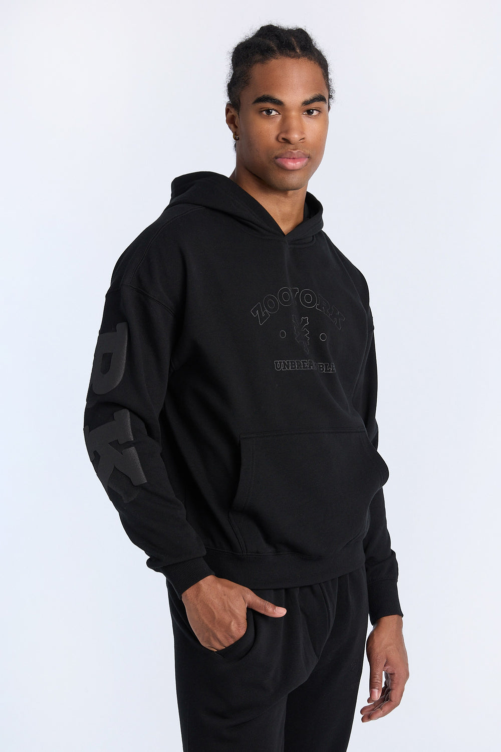 Haut à capuchon imprimé logo ton sur ton Zoo York homme Haut à capuchon imprimé logo ton sur ton Zoo York homme