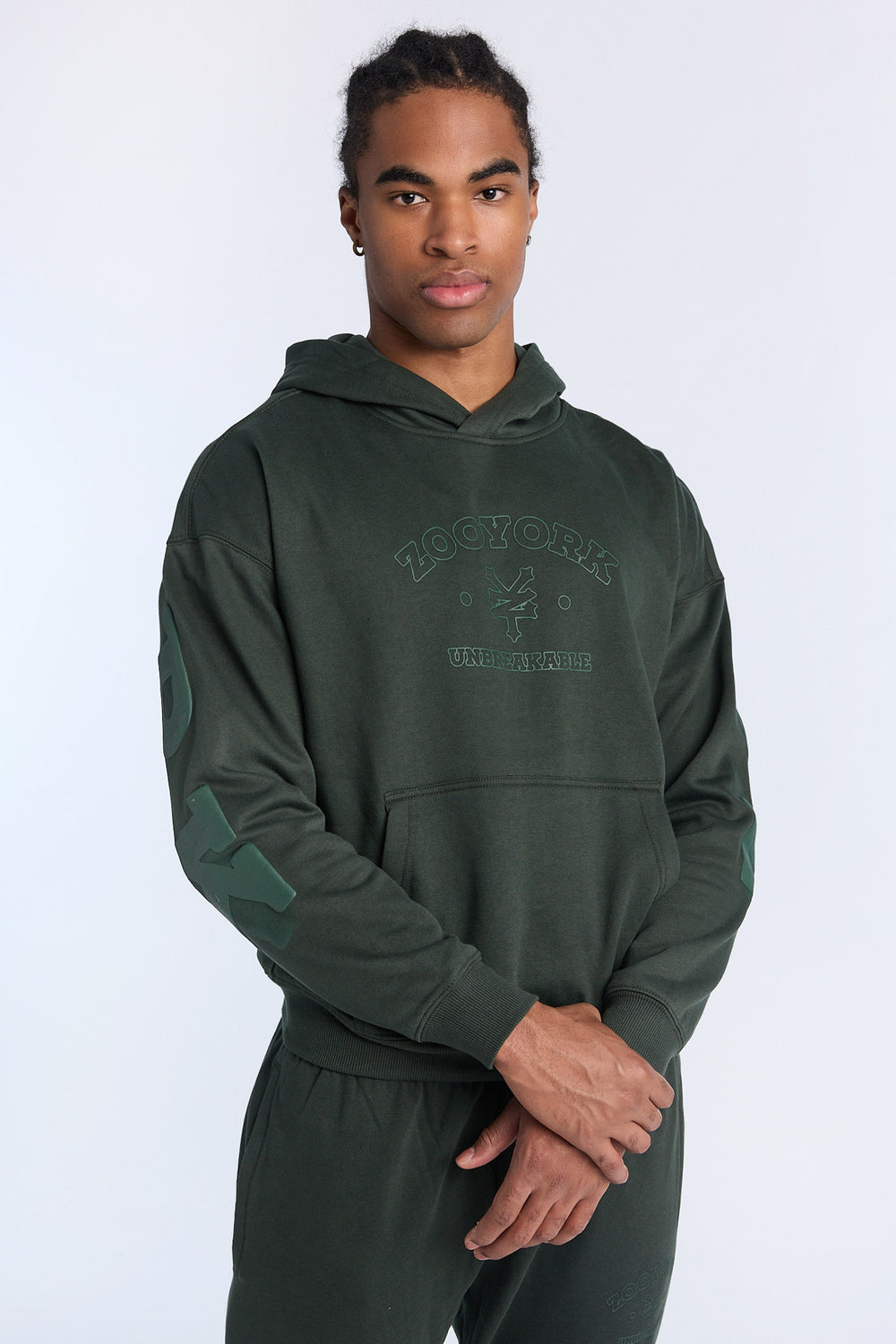Haut à capuchon imprimé logo ton sur ton Zoo York homme Haut à capuchon imprimé logo ton sur ton Zoo York homme