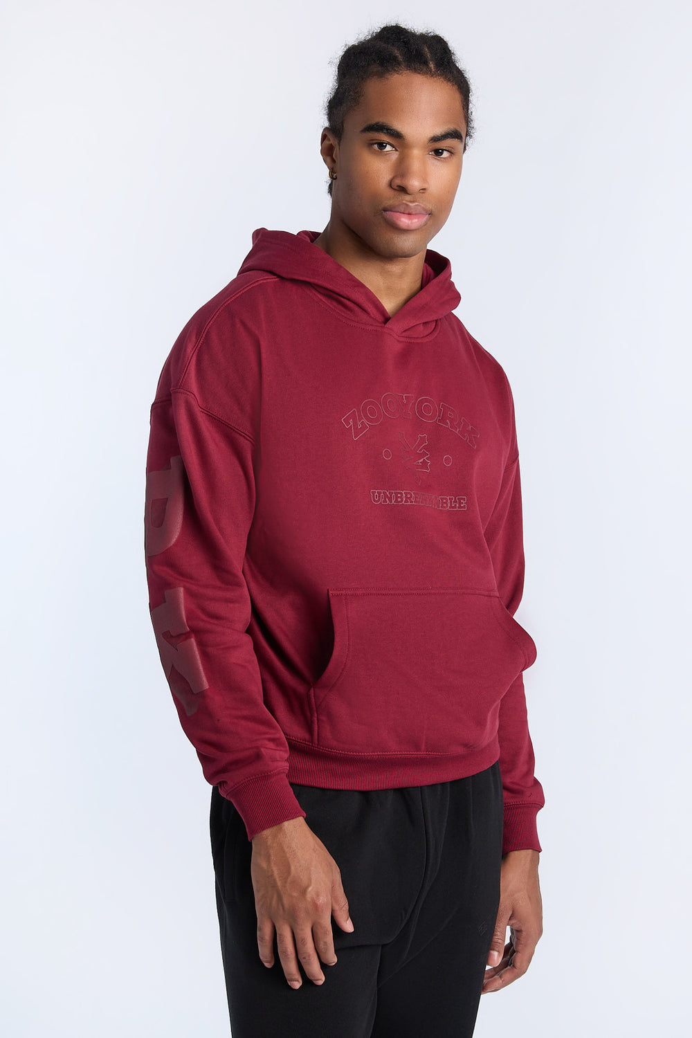 Haut à capuchon imprimé logo ton sur ton Zoo York homme Haut à capuchon imprimé logo ton sur ton Zoo York homme