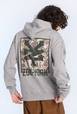 Zoo York Mens Tree Camo Box Logo Hoodie