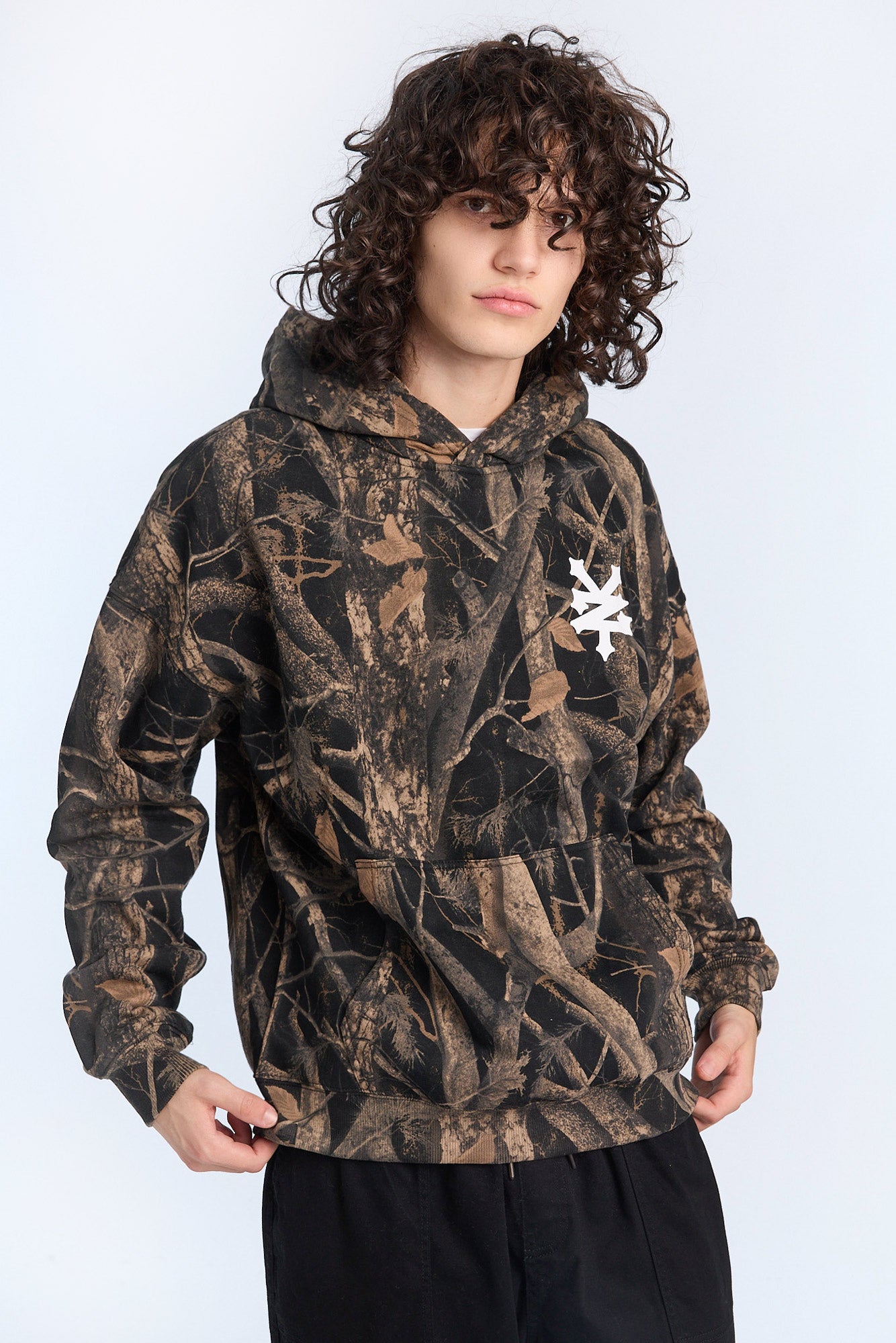Zoo York Mens Tree Camo Boxy Hoodie - /