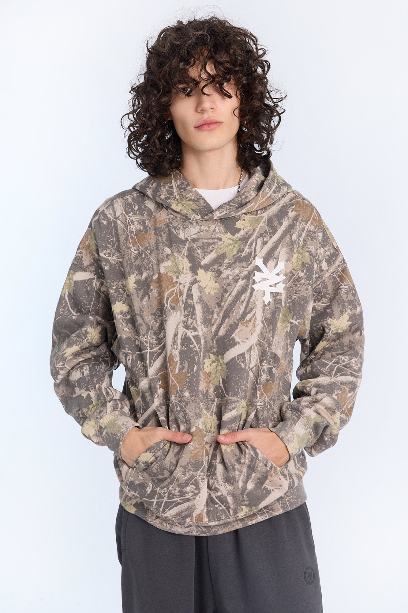 Zoo York Mens Tree Camo Boxy Hoodie - /