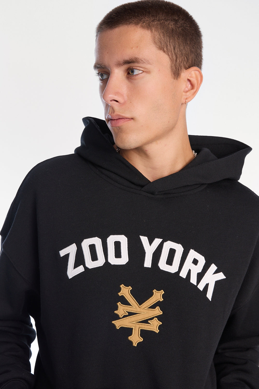 Zoo York Embroidered Logo Boxy Hoodie Zoo York Embroidered Logo Boxy Hoodie