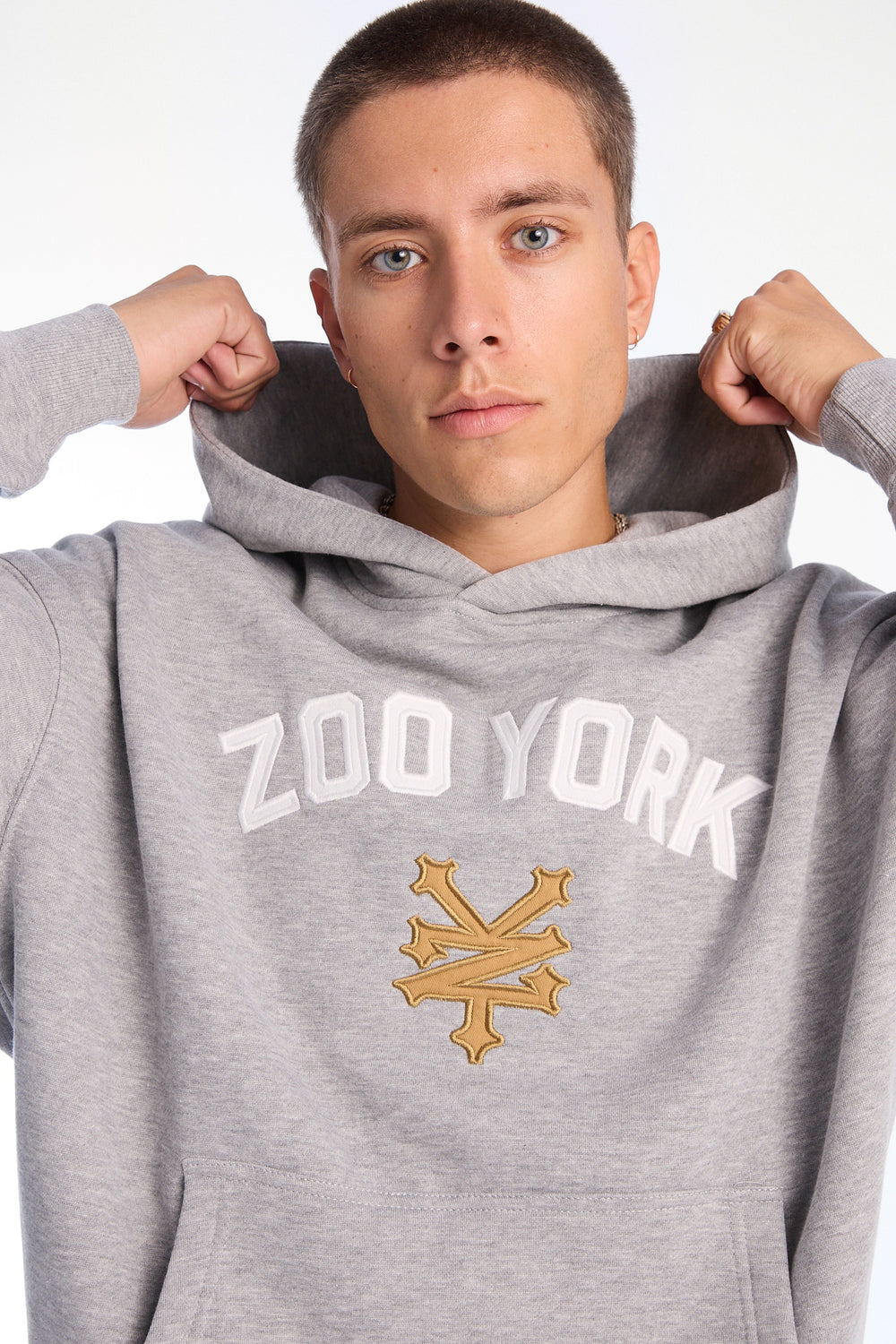 Zoo York Embroidered Logo Boxy Hoodie Zoo York Embroidered Logo Boxy Hoodie