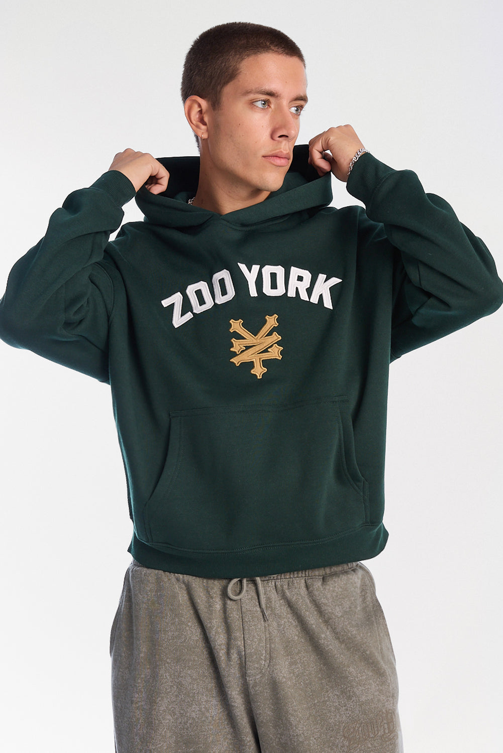 Zoo York Embroidered Logo Boxy Hoodie Zoo York Embroidered Logo Boxy Hoodie