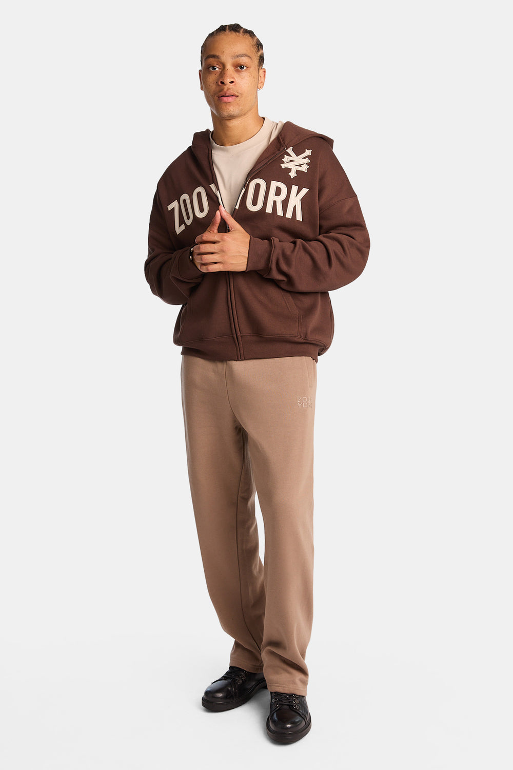 Zoo York Embroidered Zip-Up Hoodie Zoo York Embroidered Zip-Up Hoodie