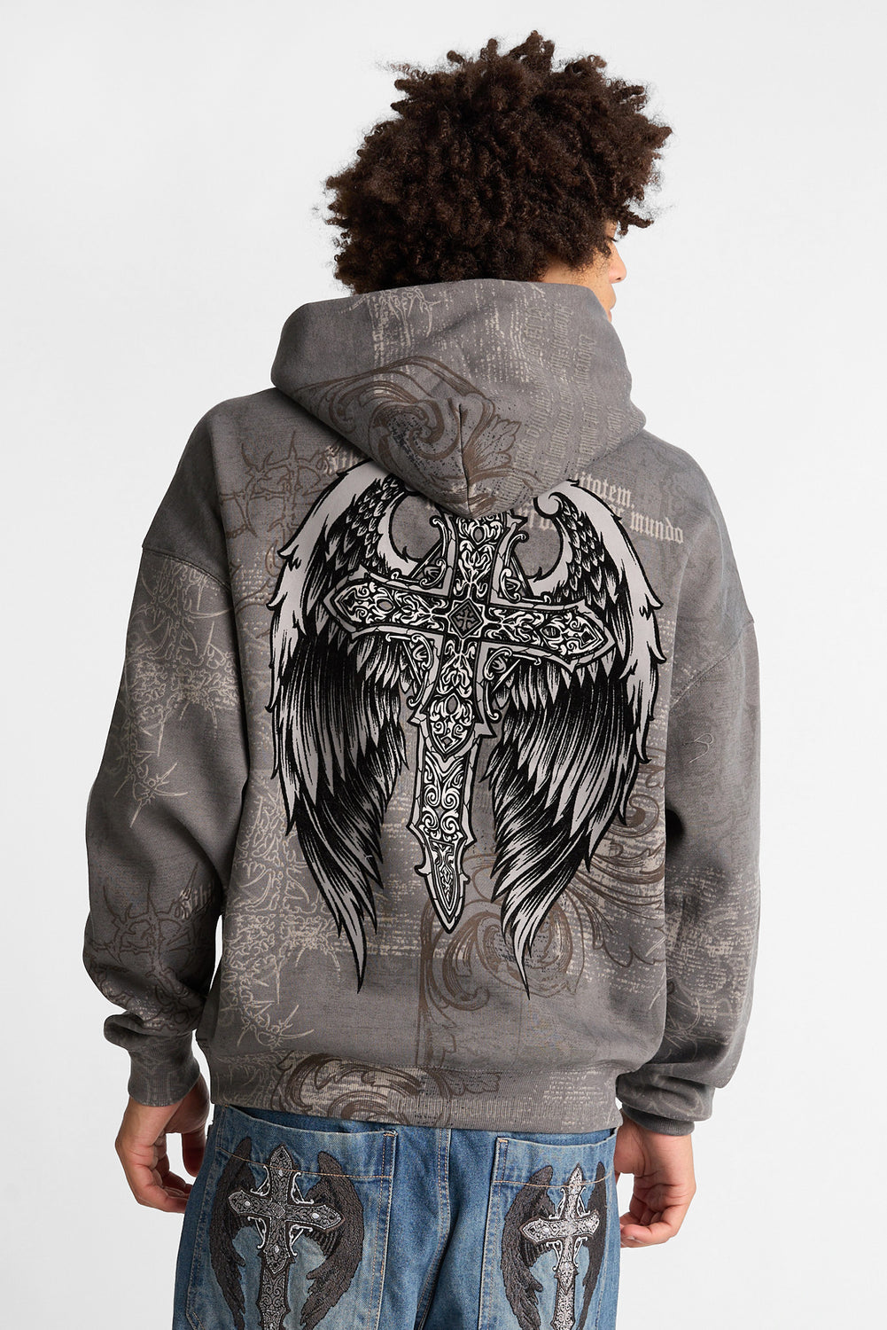 Arsenic Cross Graphic Washed Boxy Hoodie Arsenic Cross Graphic Washed Boxy Hoodie