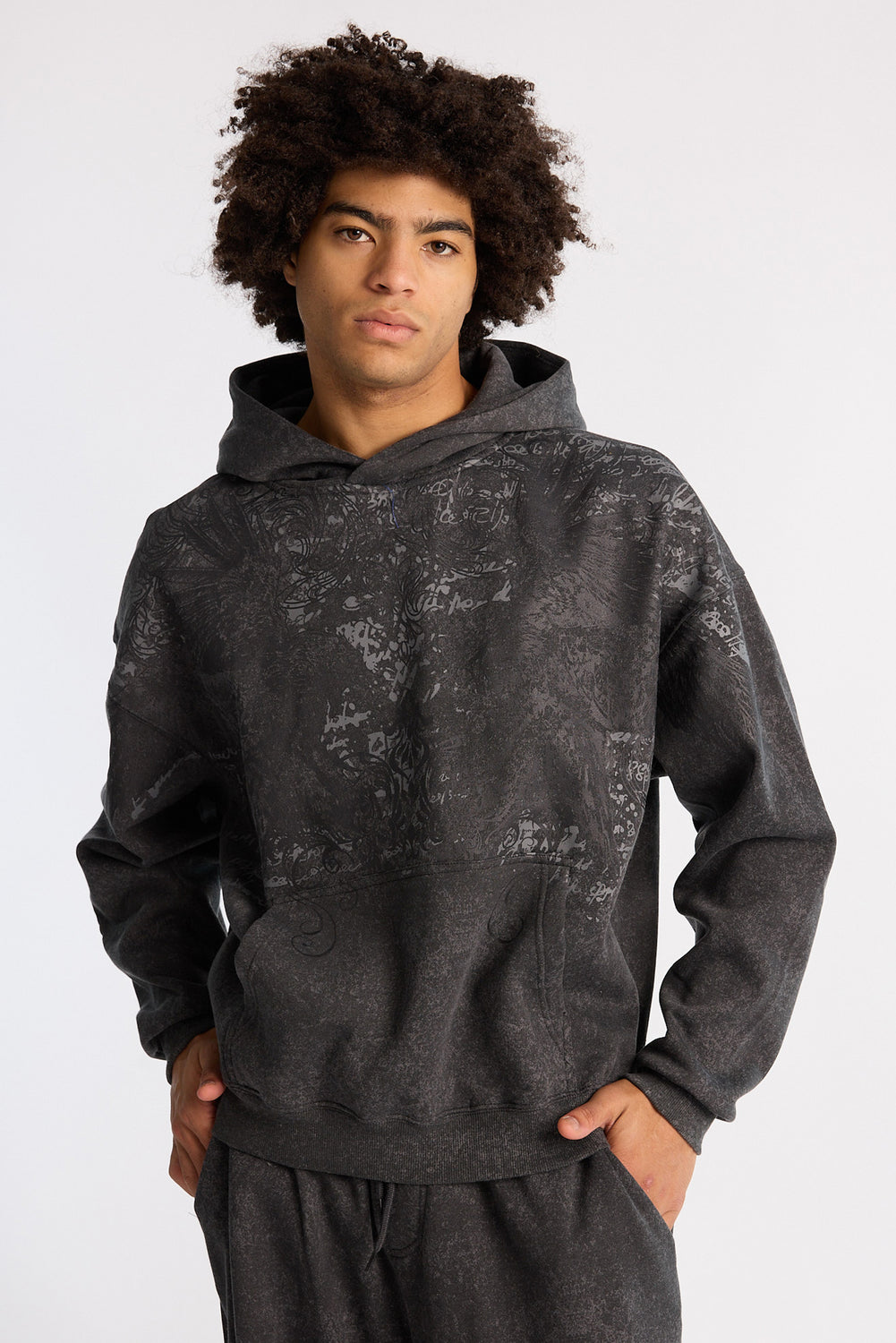Arsenic Eagle Graphic Washed Boxy Hoodie Arsenic Eagle Graphic Washed Boxy Hoodie