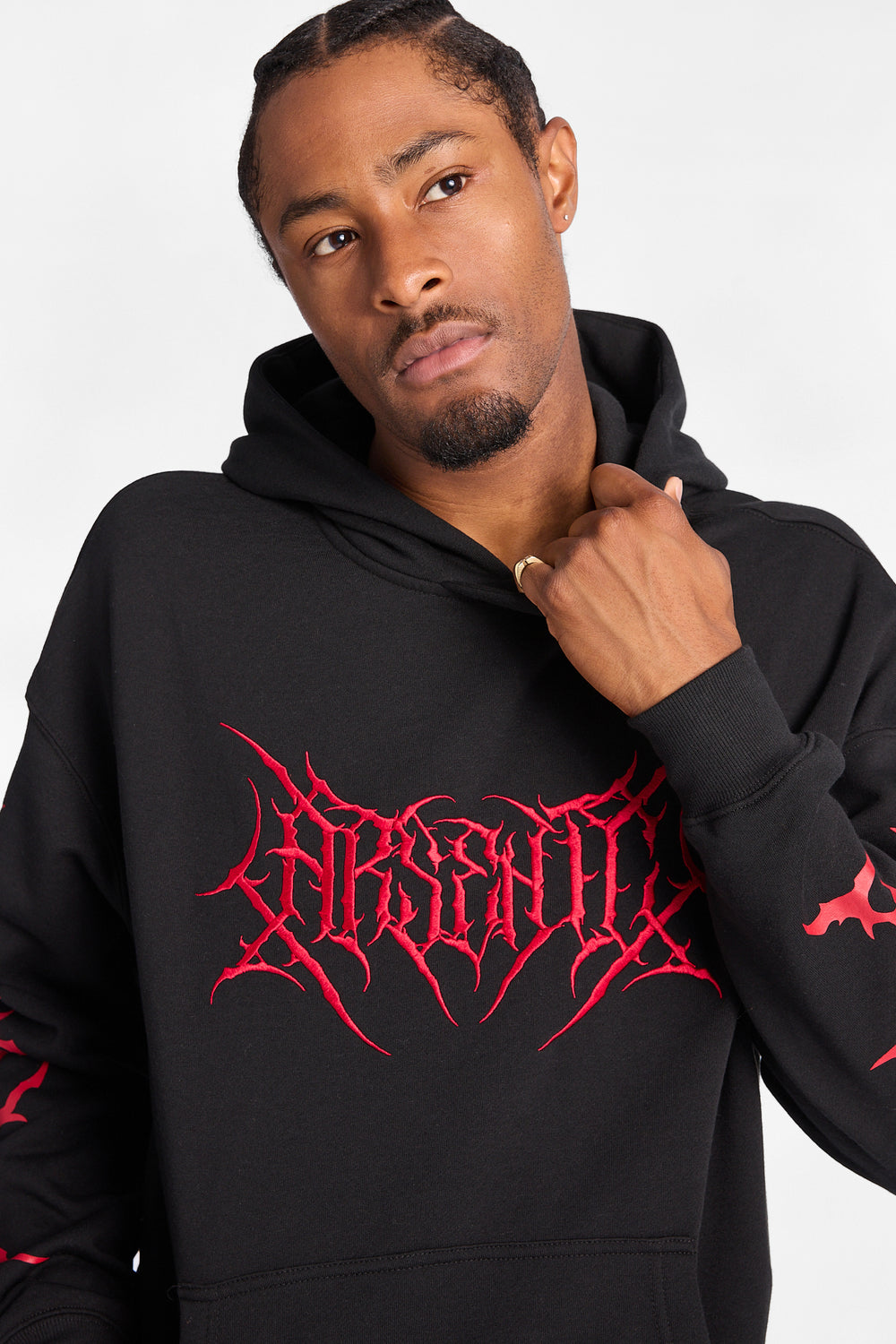 Arsenic Embroidered Boxy Hoodie Arsenic Embroidered Boxy Hoodie