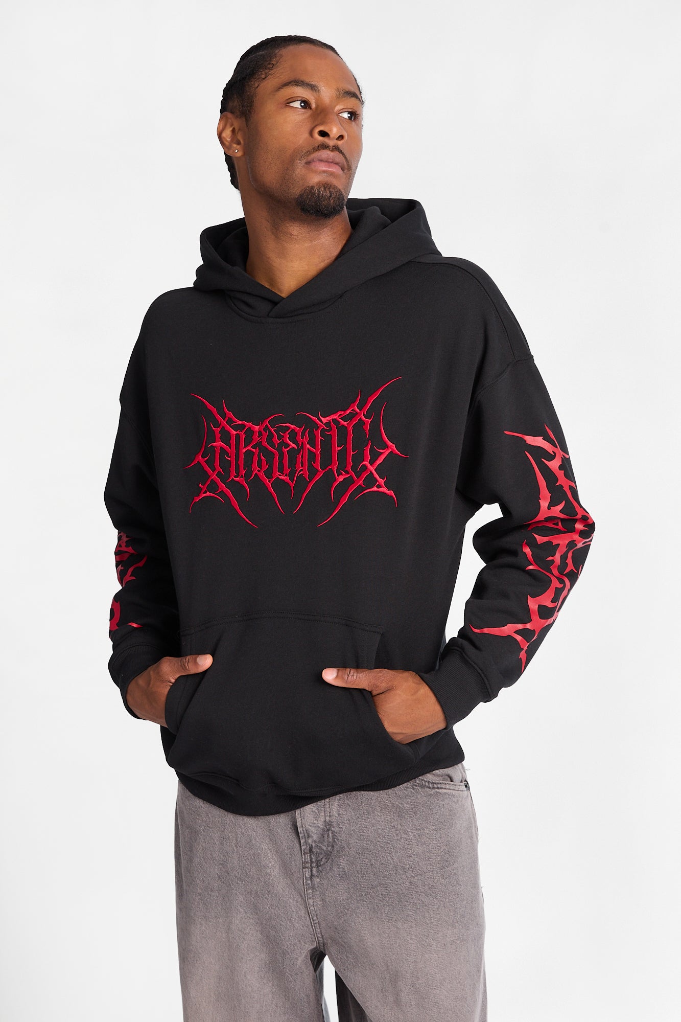 Arsenic Embroidered Boxy Hoodie - /