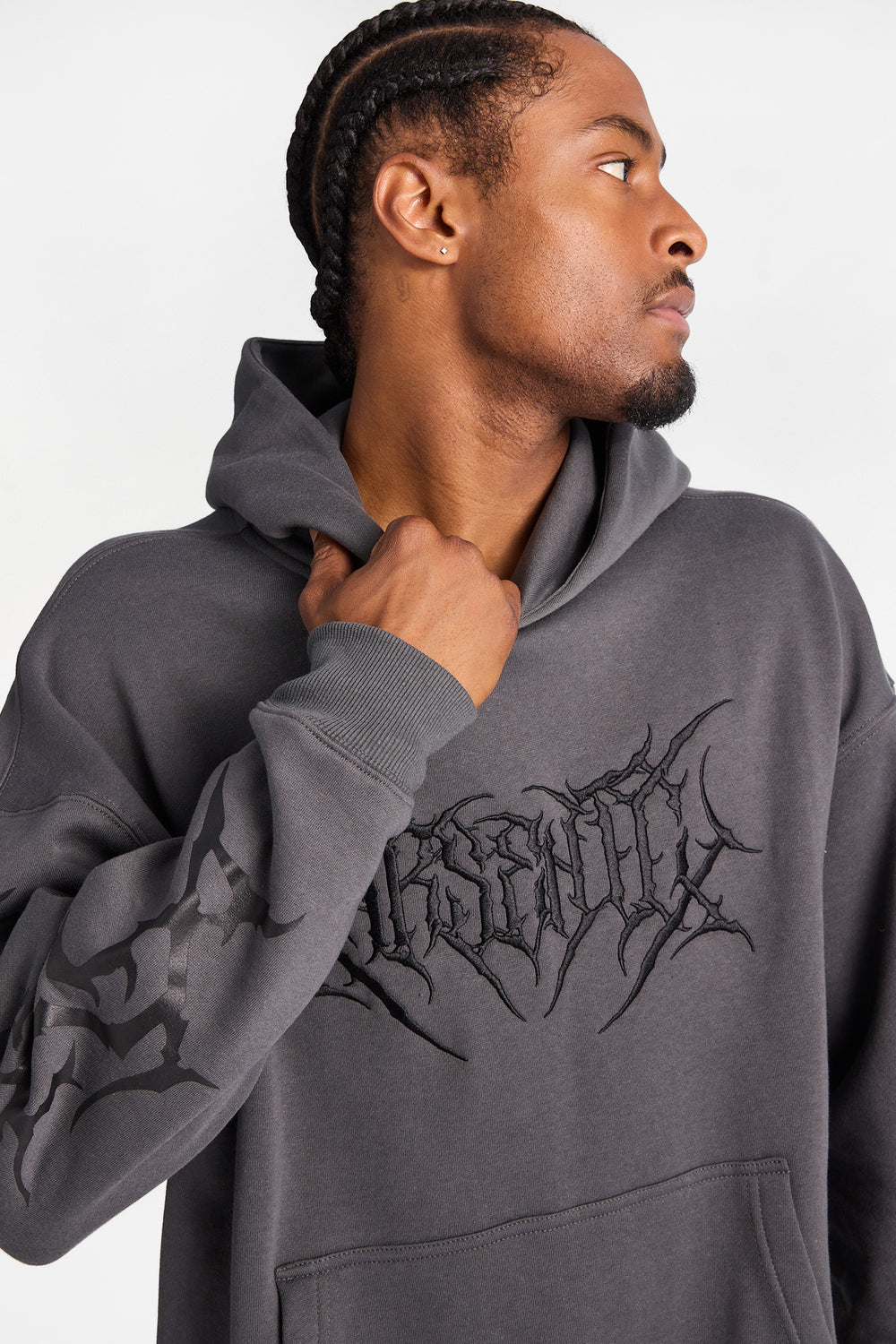 Arsenic Embroidered Boxy Hoodie Arsenic Embroidered Boxy Hoodie