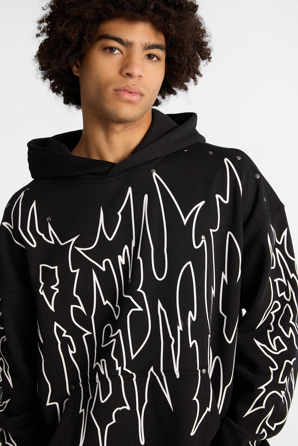 Arsenic Graphic Studded Boxy Hoodie Arsenic Graphic Studded Boxy Hoodie