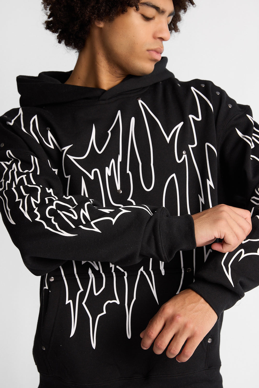 Arsenic Graphic Studded Boxy Hoodie Arsenic Graphic Studded Boxy Hoodie