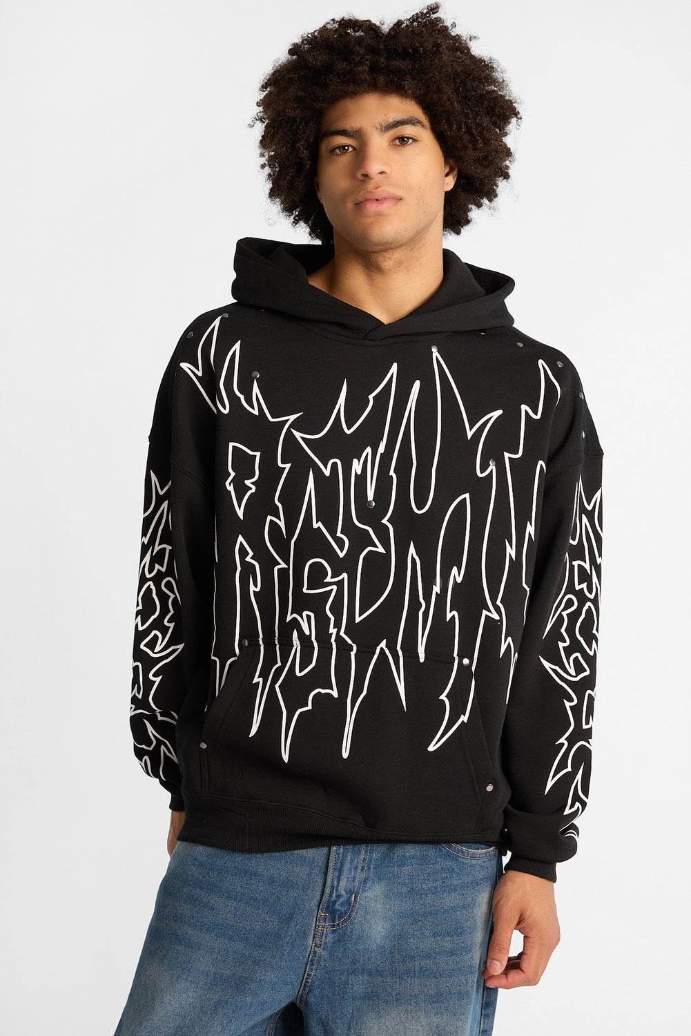 Arsenic Graphic Studded Boxy Hoodie Arsenic Graphic Studded Boxy Hoodie
