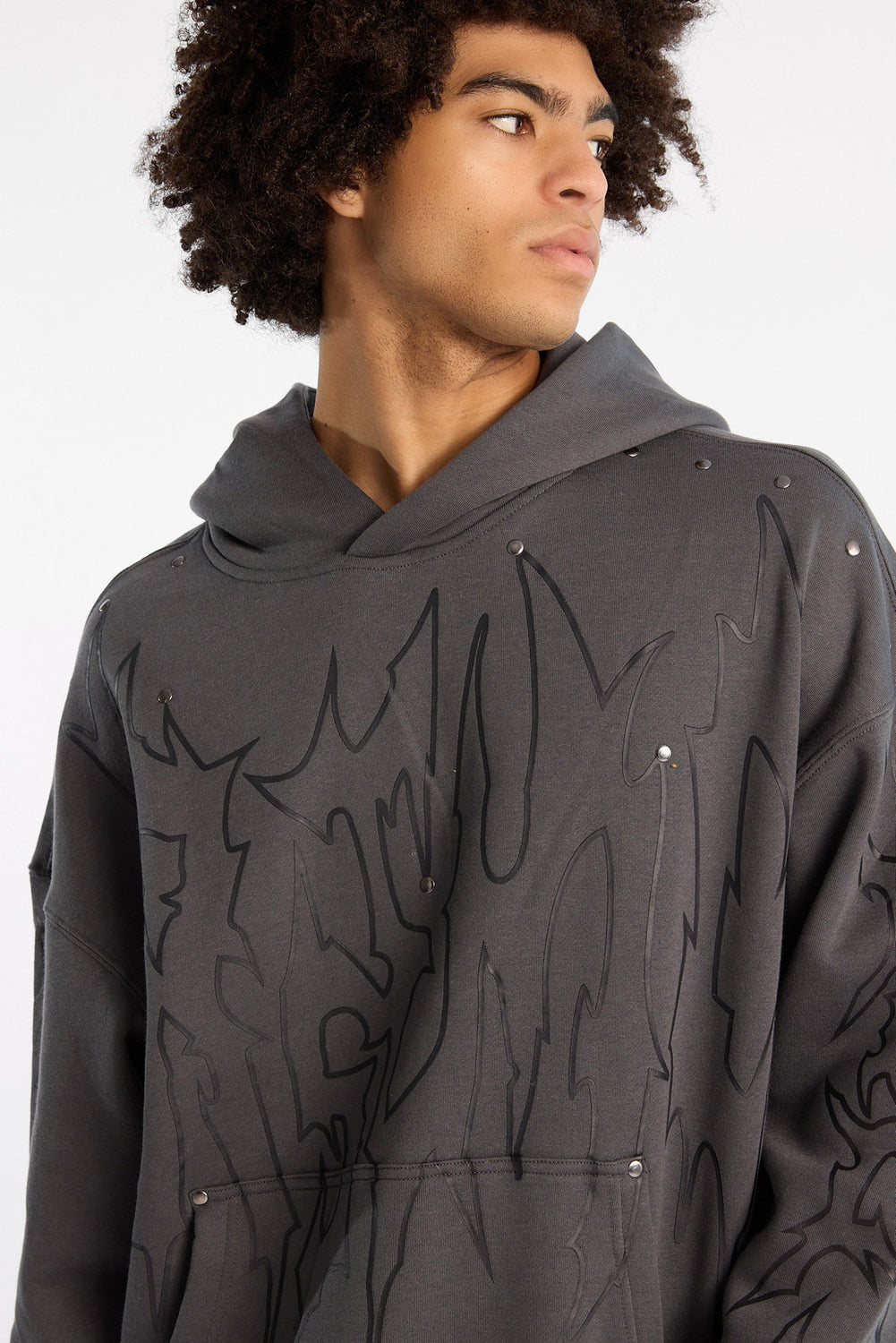 Arsenic Graphic Studded Boxy Hoodie Arsenic Graphic Studded Boxy Hoodie