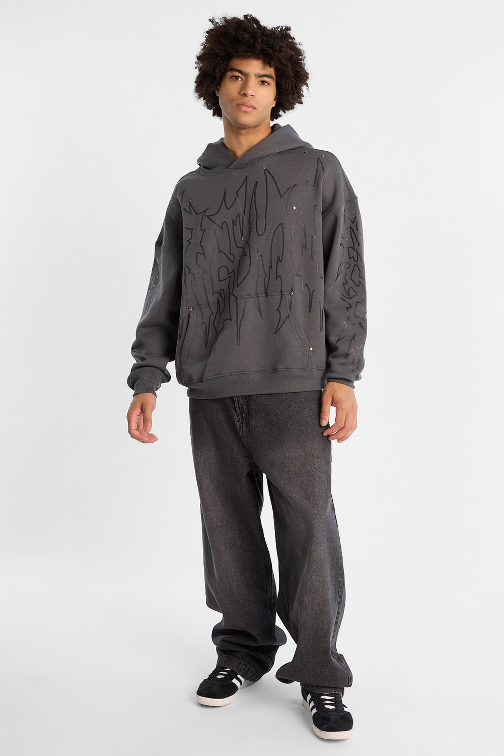 Arsenic Graphic Studded Boxy Hoodie Arsenic Graphic Studded Boxy Hoodie