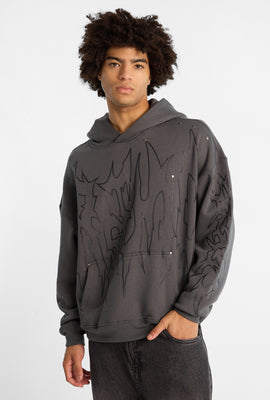 Arsenic Graphic Studded Boxy Hoodie
