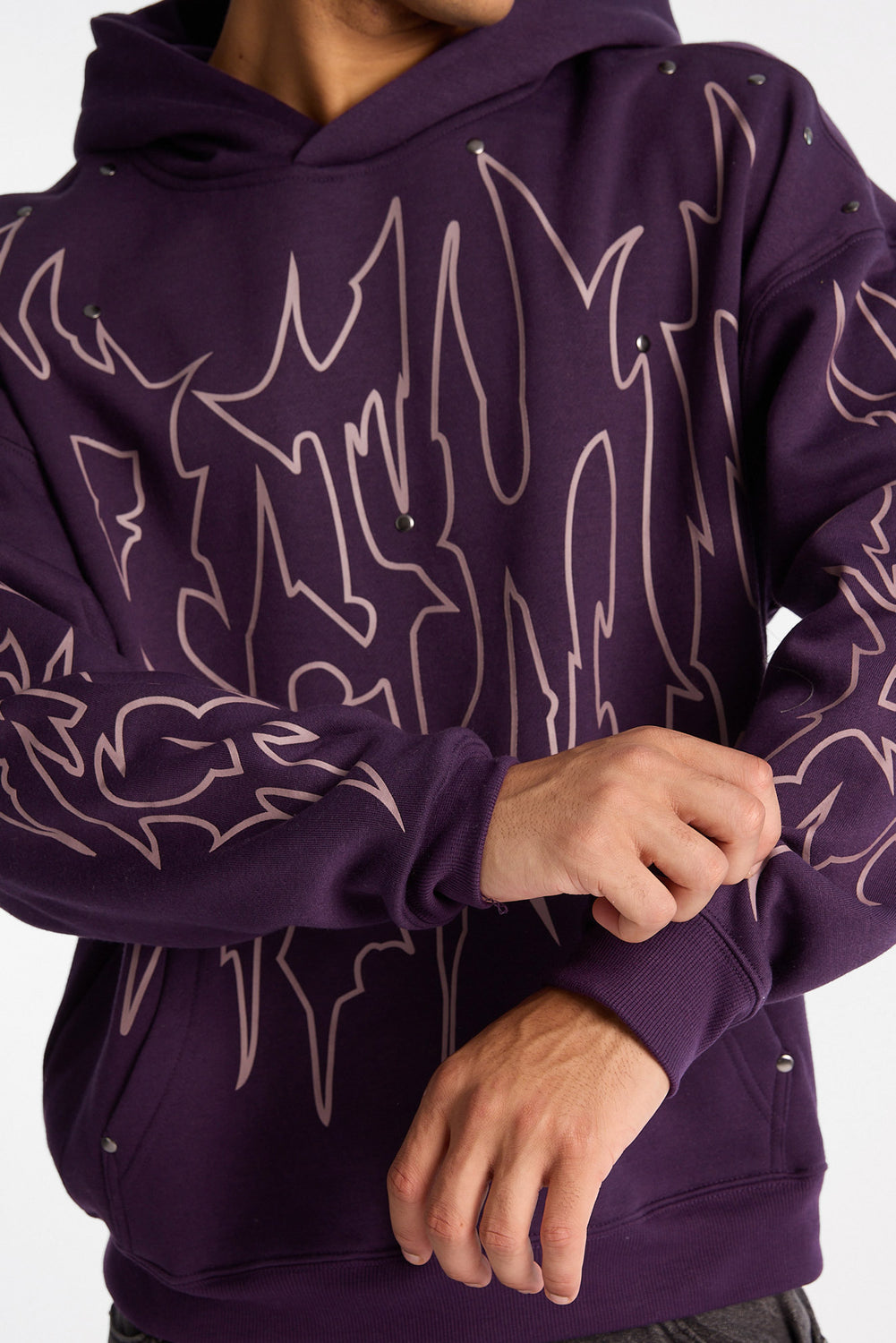 Arsenic Graphic Studded Boxy Hoodie Arsenic Graphic Studded Boxy Hoodie