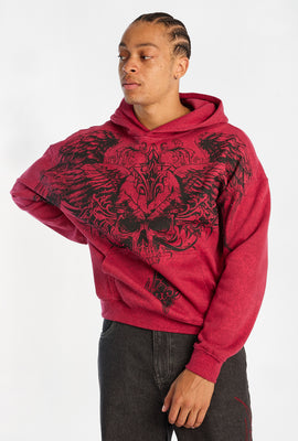 Arsenic Skull & Wings Washed Boxy Hoodie