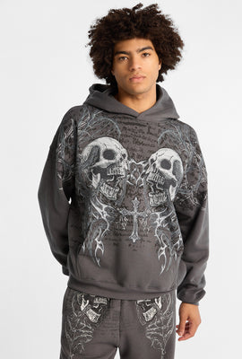 Arsenic Skull Rhinestone Boxy Hoodie