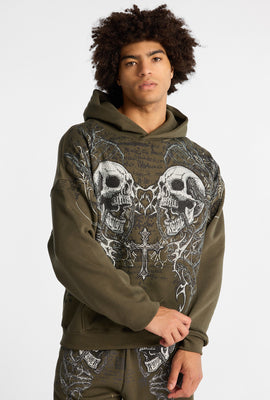 Arsenic Skull Rhinestone Boxy Hoodie