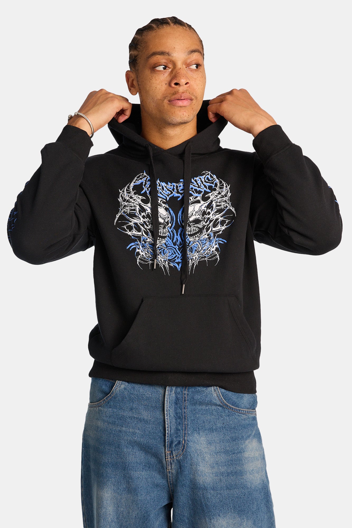 Arsenic Webbed Skulls Graphic hoodie - /