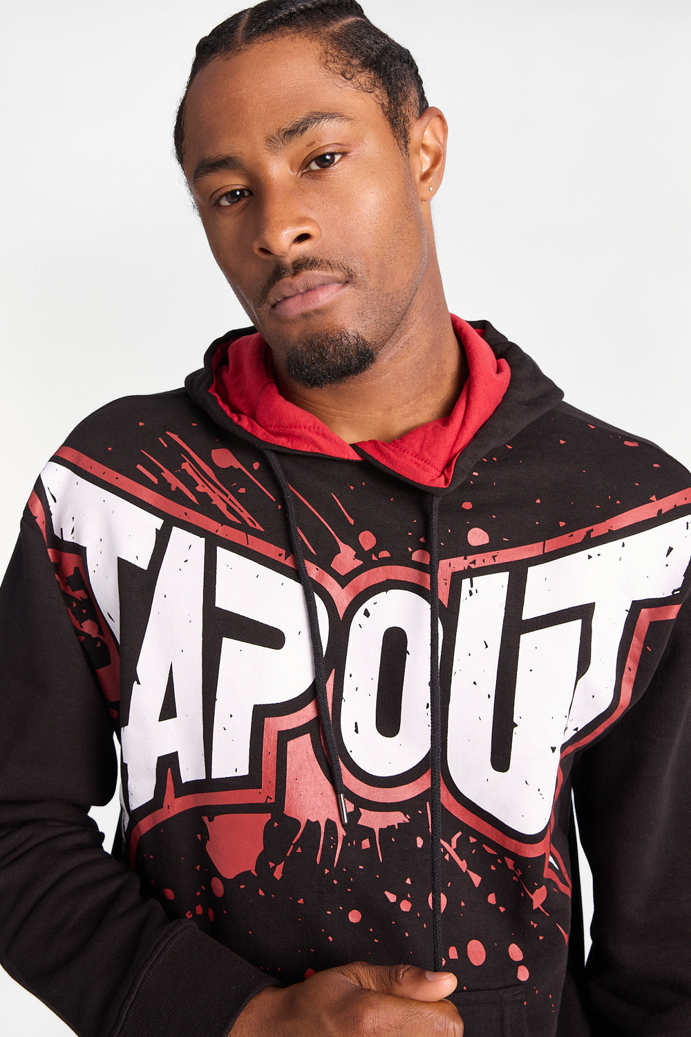 Haut à capuchon imprimé logo Tapout Haut à capuchon imprimé logo Tapout