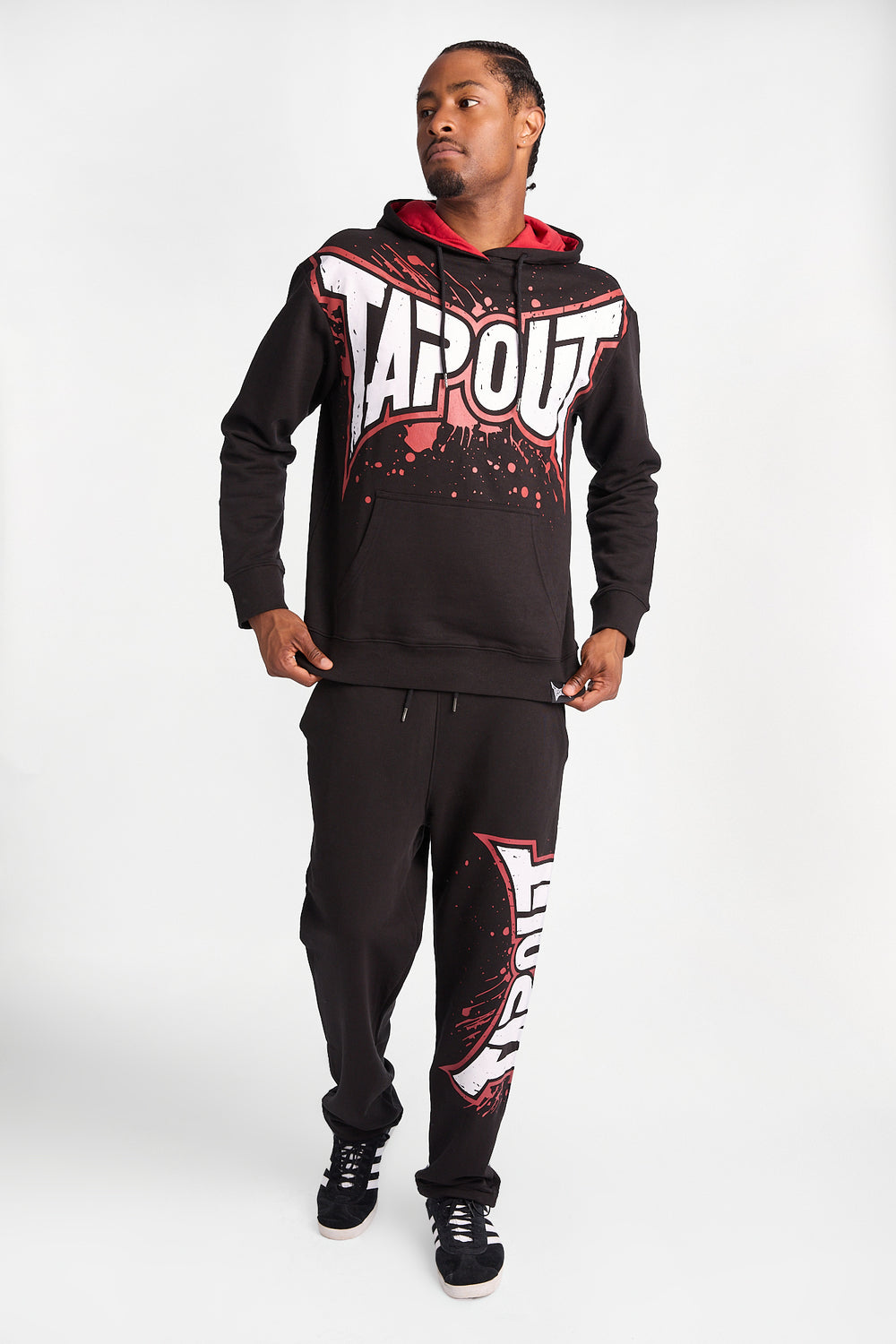 Haut à capuchon imprimé logo Tapout Haut à capuchon imprimé logo Tapout