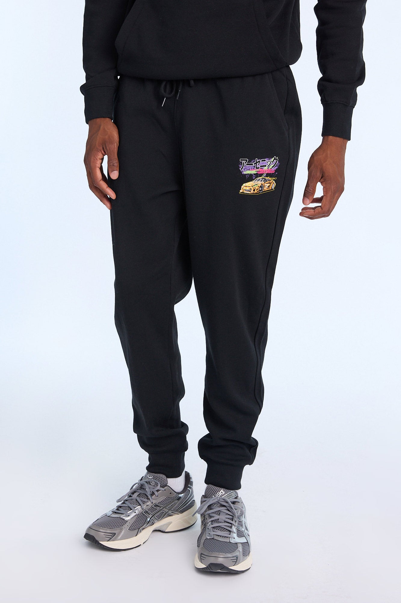 Arsenic Mens Racing Fleece Jogger - Black /