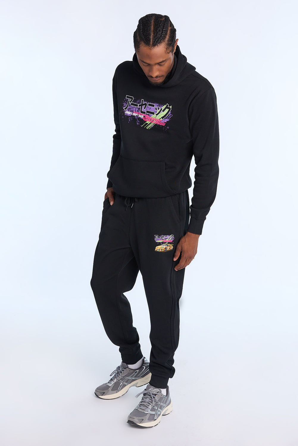 Jogger en molleton imprimé course Arsenic Homme Jogger en molleton imprimé course Arsenic Homme