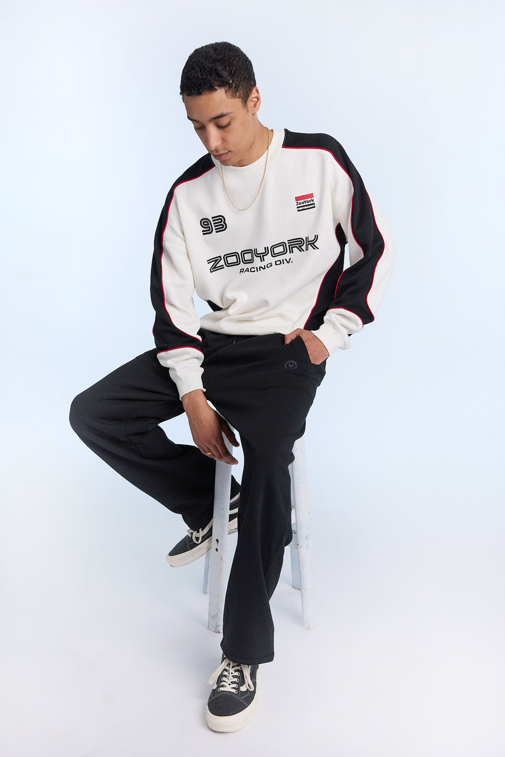 Jogger en molleton à jambe droite logo Zoo York Homme Jogger en molleton à jambe droite logo Zoo York Homme