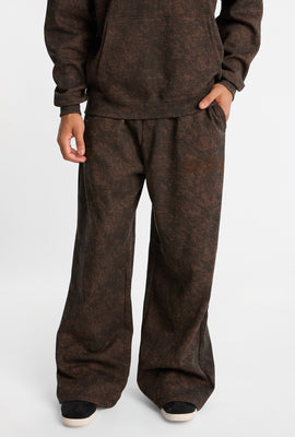 Pantalon en molleton à jambe ultra-ample délavé Zoo York
