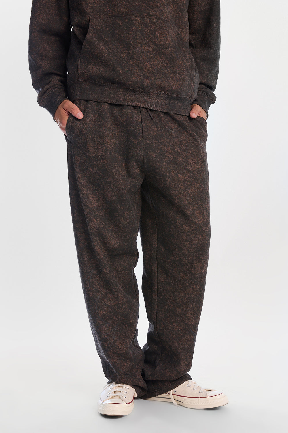 Pantalon en molleton ample délavé Arsenic Pantalon en molleton ample délavé Arsenic