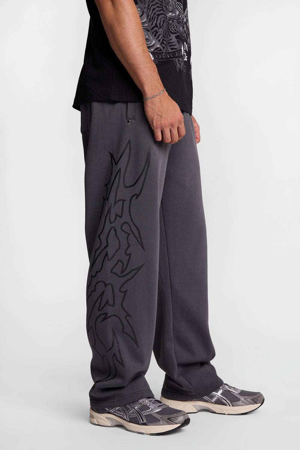 Pantalon en molleton ample à clous Arsenic Pantalon en molleton ample à clous Arsenic