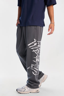 Pantalon en molleton ample imprimé Arsenic