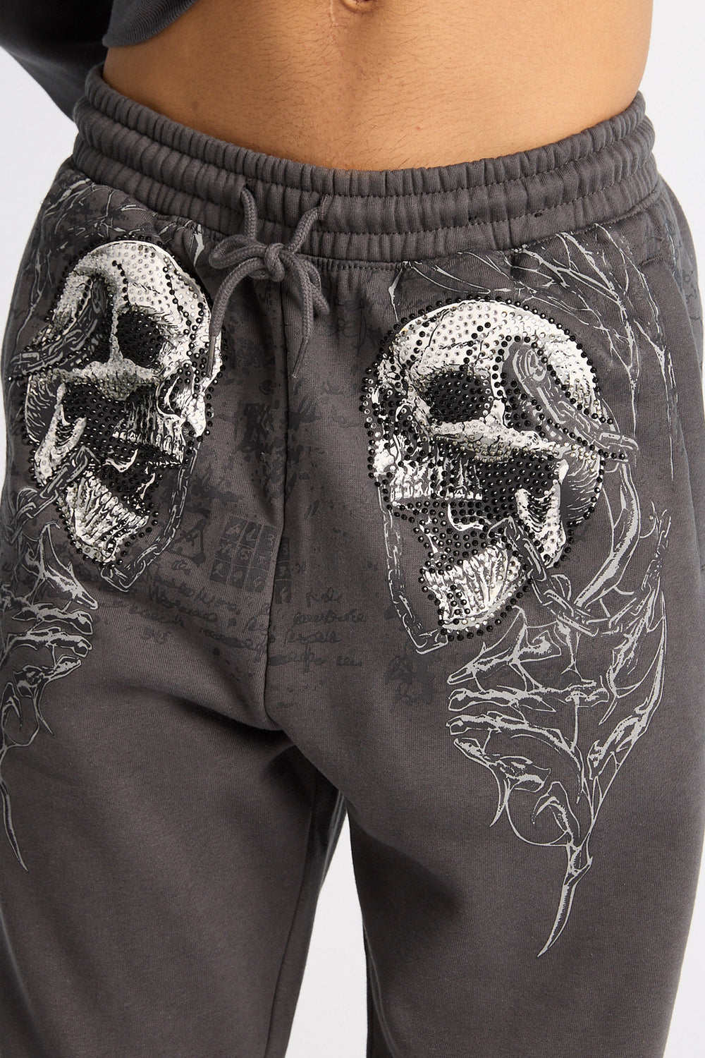 Arsenic Skull Rhinestone Baggy Sweatpants Arsenic Skull Rhinestone Baggy Sweatpants