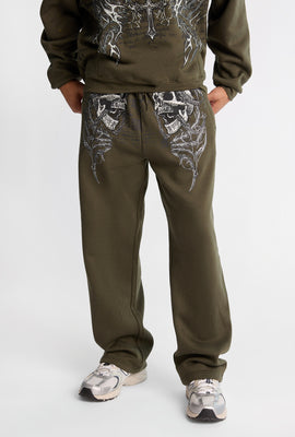 Arsenic Skull Rhinestone Baggy Sweatpants