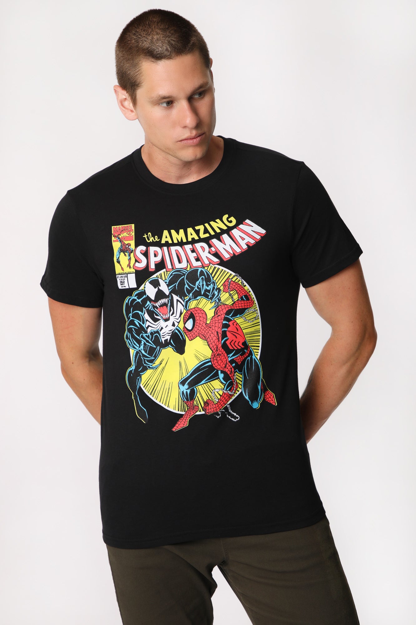 Mens The Amazing Spider-Man vs. Venom T-Shirt - Black /