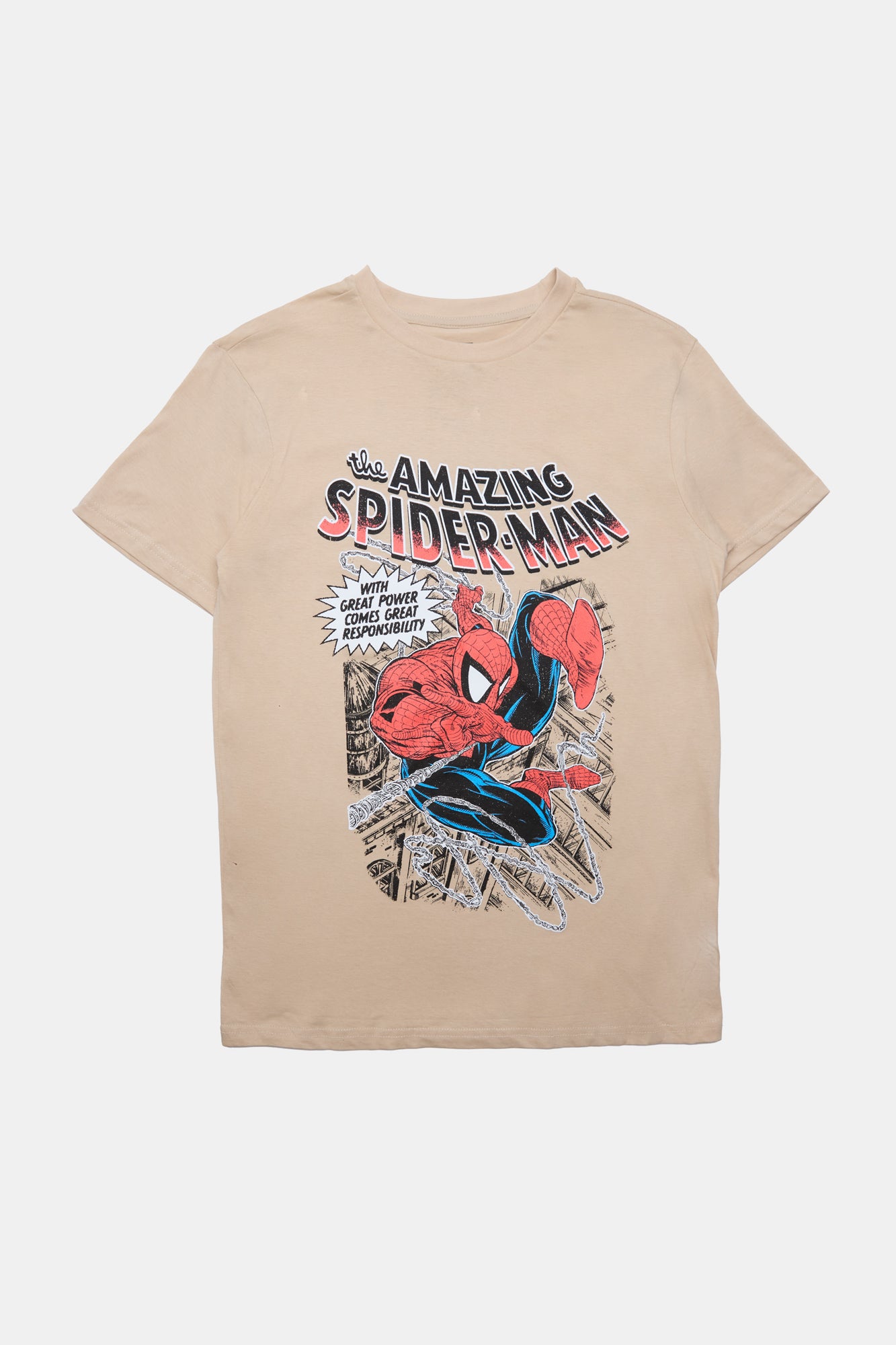 Mens The Amazing Spider-Man Graphic T-Shirt - Natural /